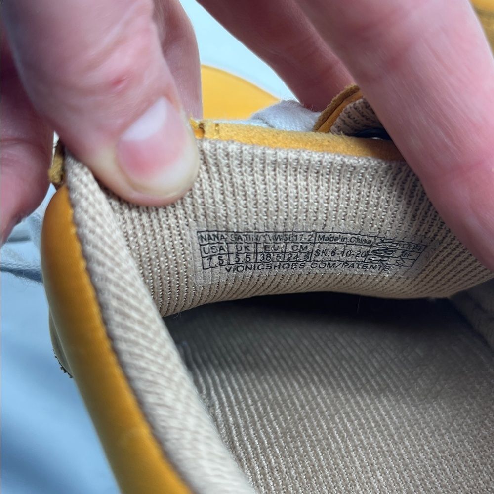 Mustard Vionic Nana Women's Sneakers Tennis Shoes - Picture 8 of 10